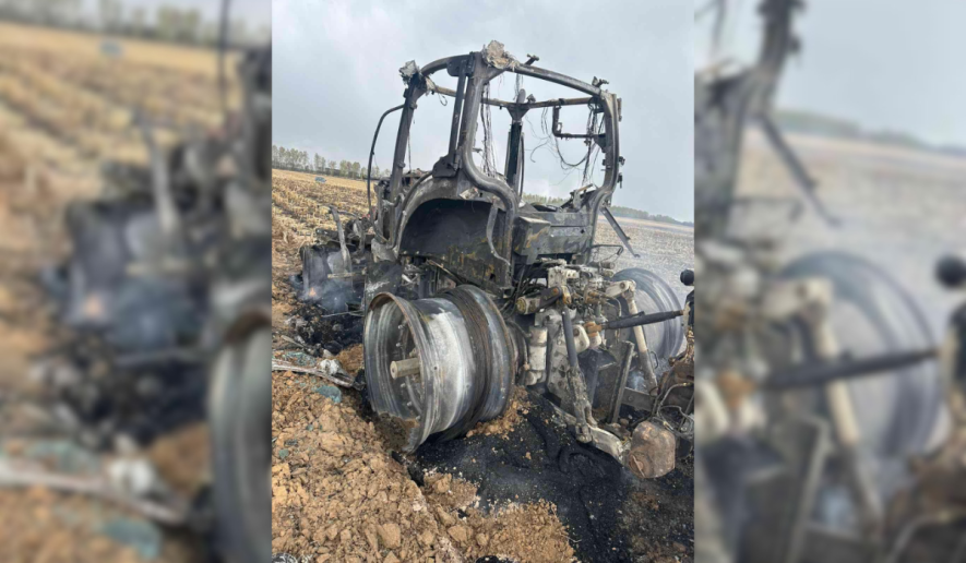 У полі на Чернігівщині прогримів вибух: знищено трактор