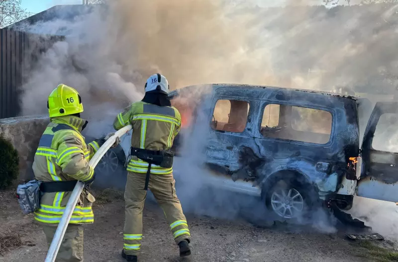 У селі на Буковині горів автомобіль