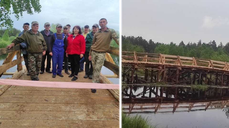 У селі на півночі Житомирщини місцеві власними силами відбудували міст …
