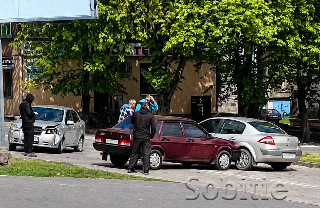 У центрі Кам’янського сталася ДТП з трьома автівками