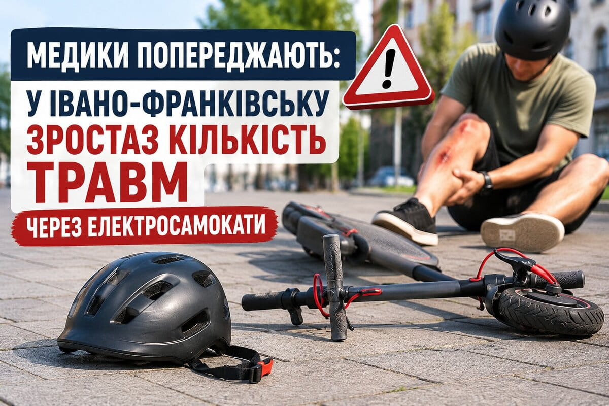 Франківські медики попереджають про зростання травматизму через електросамокати
