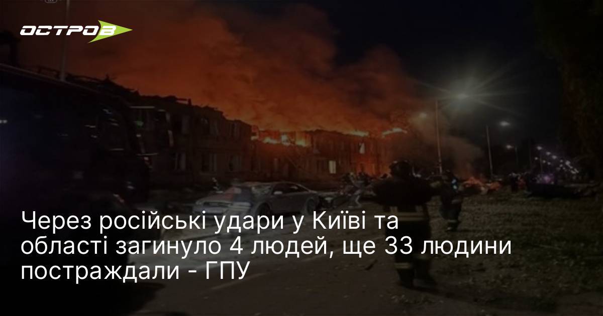 Через російські удари у Київі та області загинуло 4 людей, …