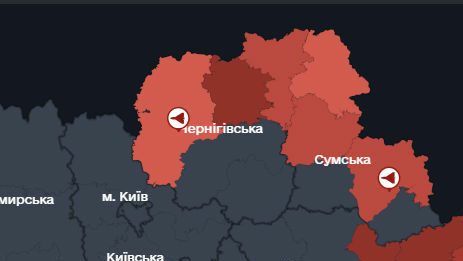 Чернігівщина у п’ятірці найтривожніших областей: статистика повітряних тривог
