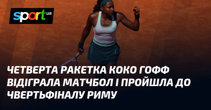 Четверта ракетка Коко Гофф відіграла матчбол і пройшла до чвертьфіналу …