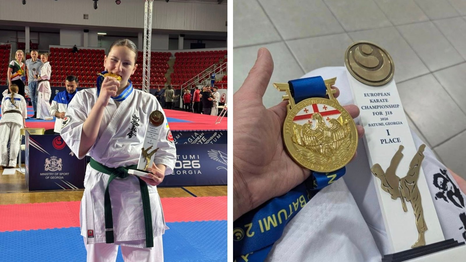 Юна каратистка з Надвірнянщини здобула третє золото на чемпіонаті Європи …