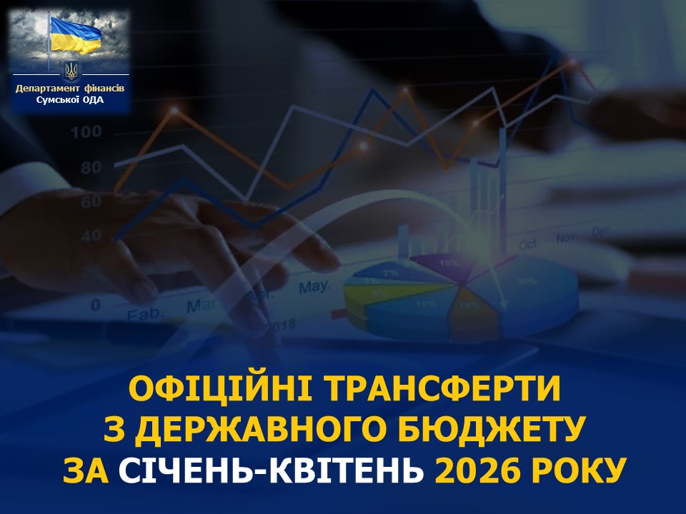 За чотири місяці Сумщина отримала 2,2 млрд трансфертів з держбюджету