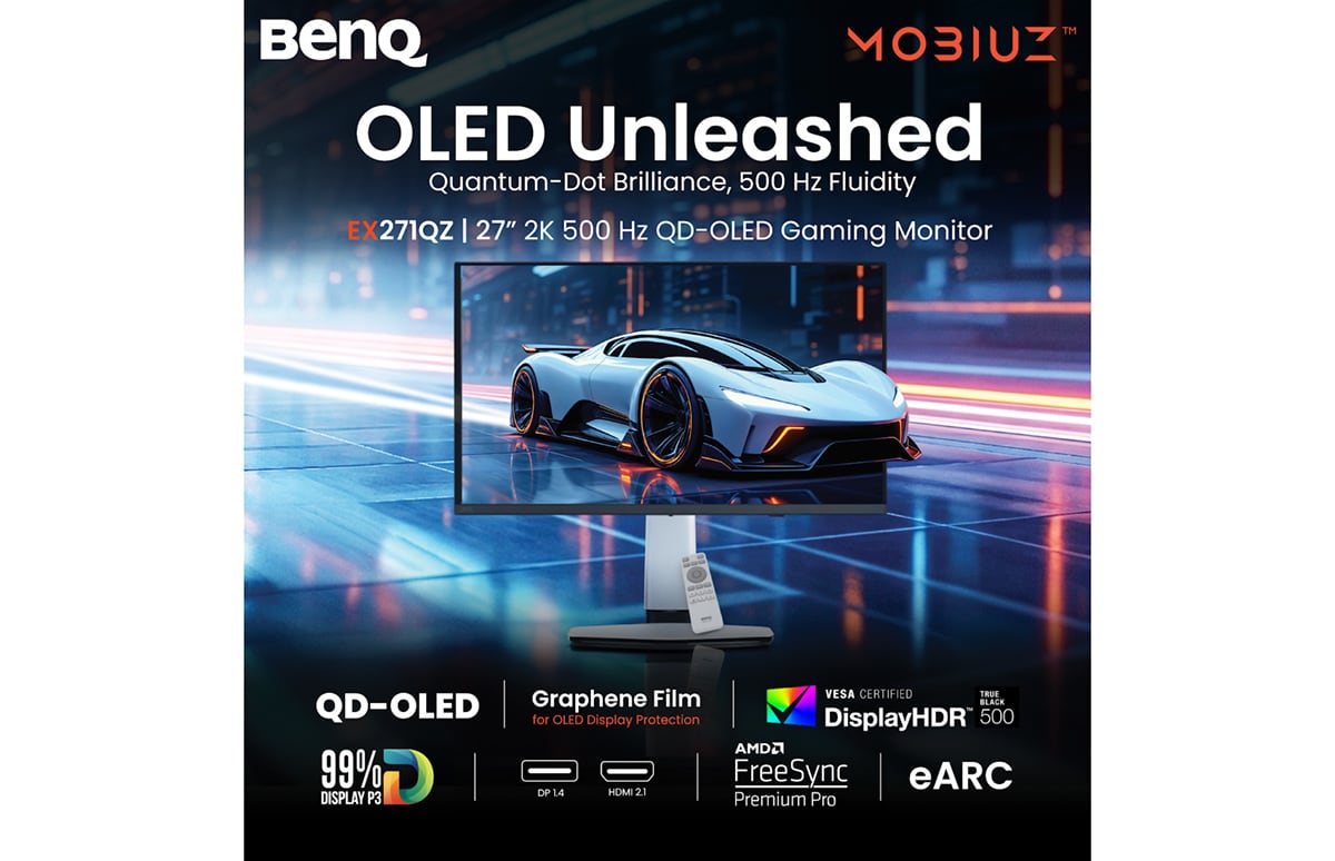BenQ представила ультрашвидкий геймерський монітор Mobiuz EX271QZ із захистом від …