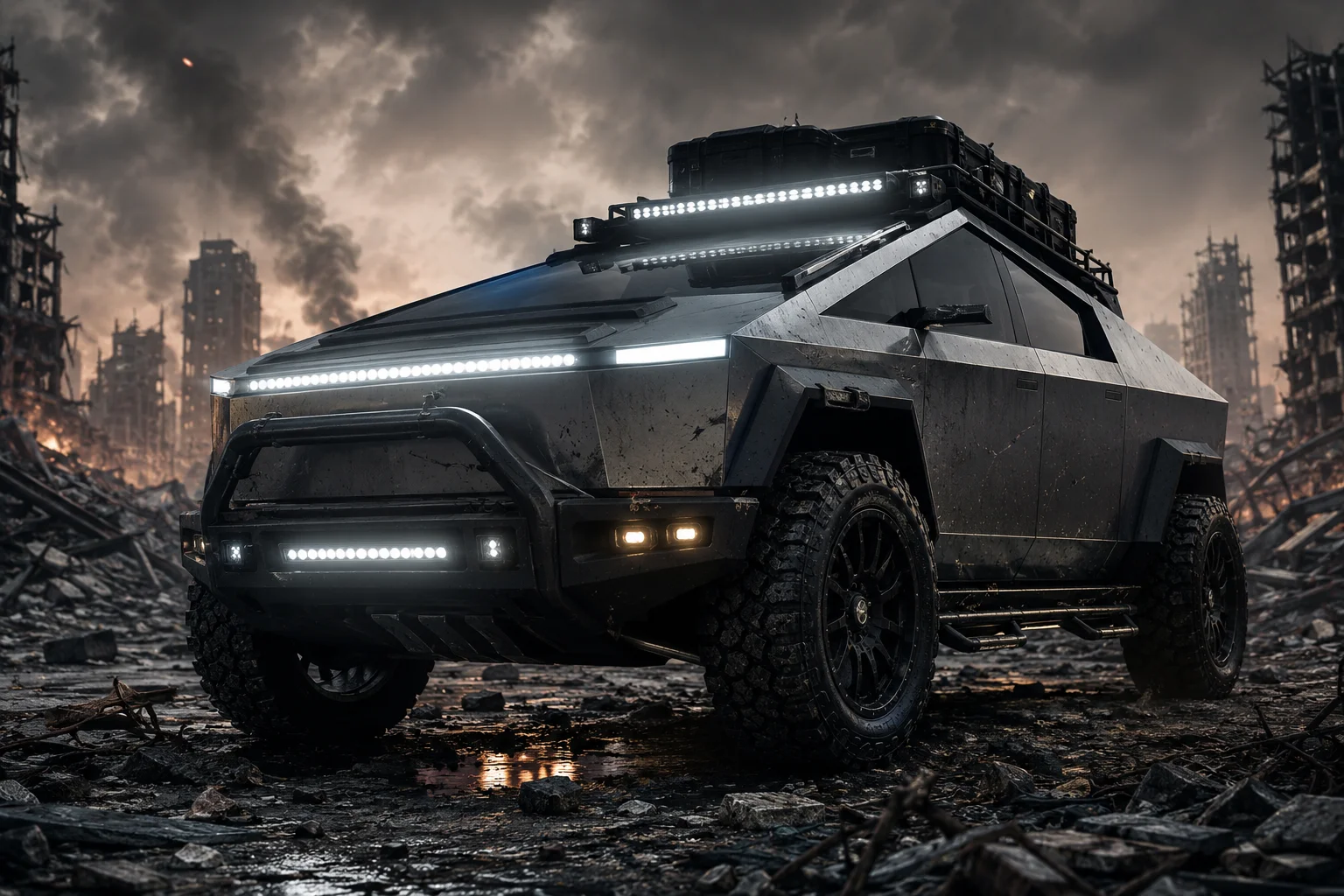 Cybertruck підготували до апокаліпсису