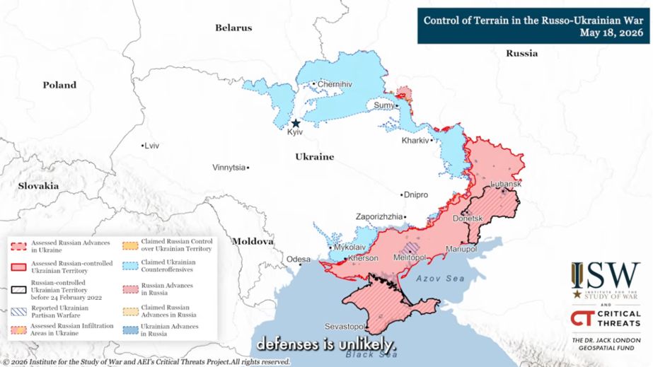 ISW: укріплення Донеччини стримують РФ, Запорізький фронт – вразливіший
