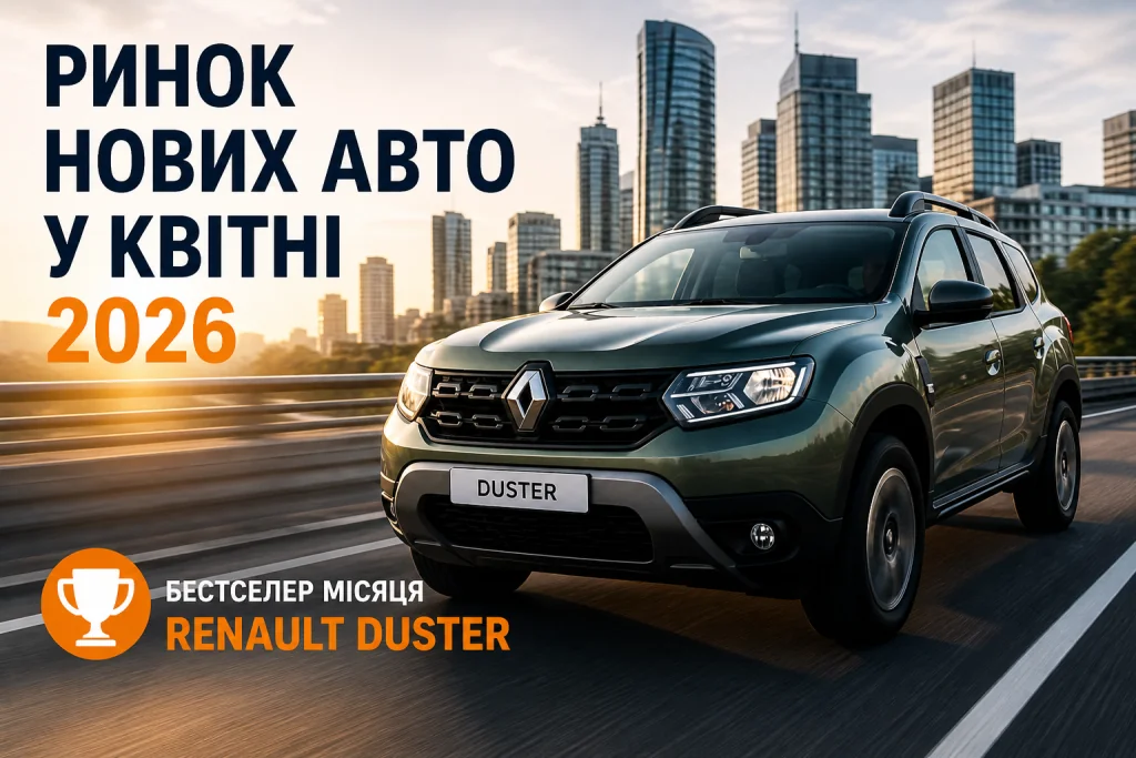 Ринок нових авто в Україні у квітні 2026: Toyota втримала …