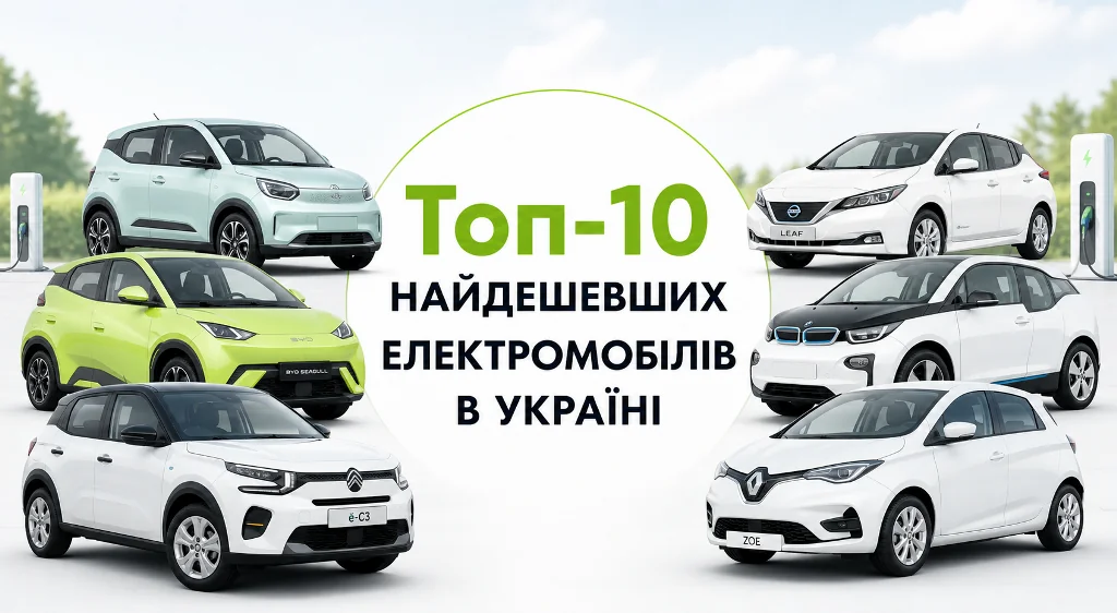 Топ-10 найдешевших електромобілів в Україні: нові та вживані моделі із …